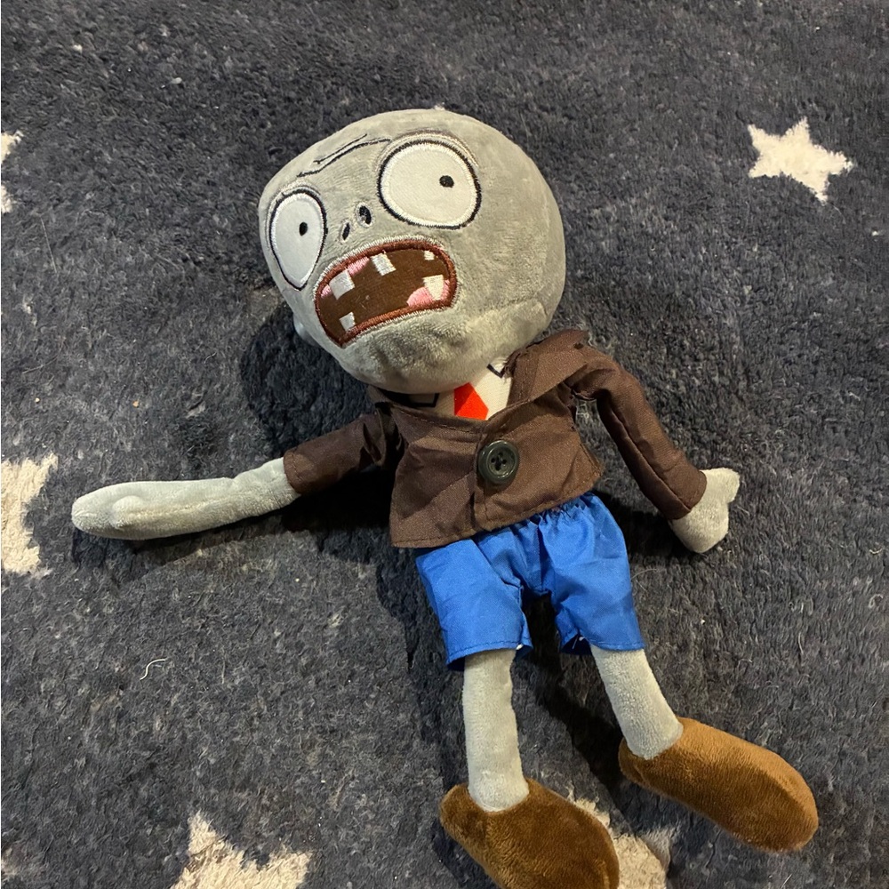 Plants VS Zombies-Plush Toy with Blue Shorts and Brown Shoes